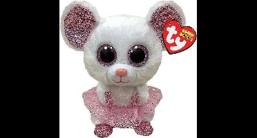 Ty - Knuffel - Beanie Boos - Nina Mouse - 15cm