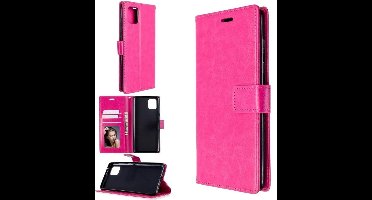 LuxeBass Hoesje geschikt voor RealMe 7 Boekhoesje Roze - telefoonhoes - gsm hoes - telefoonhoesjes