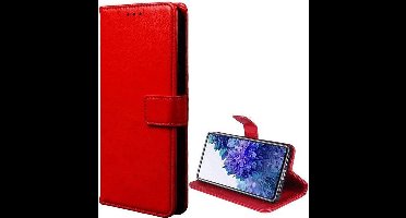 LuxeBass Boekhoesje geschikt voor Nokia G10/G20 - Rood - telefoonhoes - gsm hoes - telefoonhoesjes