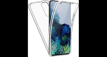 LuxeBass Hoesje geschikt voor Samsung Galaxy S20 Ultra - Dubbelzijdig Siliconen hoesje - 2 in 1 (360 graden) - telefoonhoes - gsm hoes - gsm hoesjes