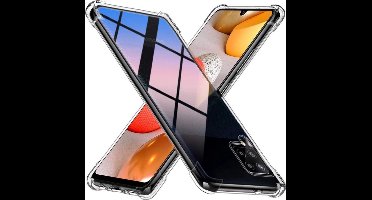 LuxeBass Hoesje geschikt voor Samsung Galaxy A42 Anti-Shock transparant hoesje silicone