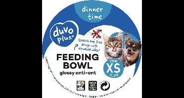 Duvoplus - Voerbak - Hond - Eetkom Glossy Anti-mier Xs - 220ml - 12,6cm - 1st