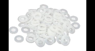 Isolerende Wasmachines - Nylon Pakkingen - Kortsluiting Voorkomen - Platte Vorm - 100 Stuks - Wit