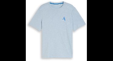 Tom Tailor - T-shirt met borduursel - Maat L - light blue grey