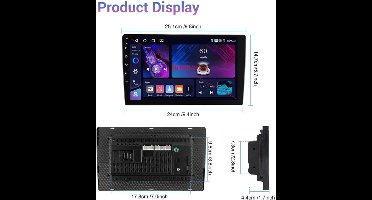 Autoradio – Car Stereo – Auto Radio – Multimedia Speler – Double DIN – 10 Inch HD Touchscreen – Android 15 Systeem – Draadloos CarPlay & Mirror Link – Inclusief AHD Camera & Microfoon