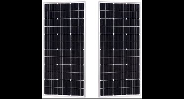 Zonnepaneel - Zonnepanelen - Monokristallijn - Set van 2 - 100W - Rigid Glass - Waterdicht - Lichtgewicht - On-Grid/Off-Grid Gebruik - Hoge Efficiëntie