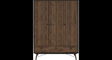 Giga Living Kledingkast Ry - Zwart - 150x60x200cm