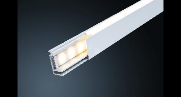 Paulmann 78406 LumiTiles LED-strip opbouwprofiel met diffuser 1 m geanodiseerd aluminium, satijnen afwerking spatwaterdicht aluminium badkamerverlichting