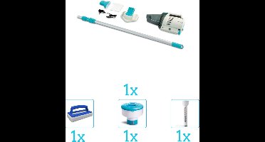 Intex Zwembad stofzuiger ZR200 - Oplaadbaar - Handmatig - 28628 inclusief Thermometer - Chloordrijver - Scrubborstel