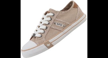 Mustang dames canvas sneaker beige