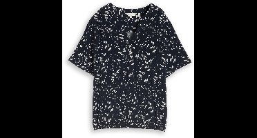 Tom Tailor - Blouse met patroon - Maat 44 - navy dot