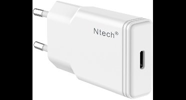Ntech - USB C Adapter 30W - snellader USB C oplader Wit Ultra slim Geschikt voor Samsung Super Fast Charge (PPS)