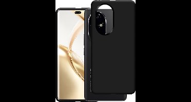 Just in Case hoesje geschikt voor Honor 200 Pro Hoesje Siliconen - Flexibele Case - Zwart