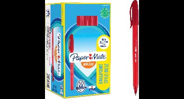 Paper Mate InkJoy 100ST-balpennen | Medium punt (1,0 mm) | Rood | 50 stuks