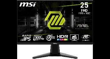MSI MAG 255XF - Full HD Gaming Monitor - Rapid IPS - 300Hz - 24.5 Inch