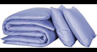 De Witte Lietaer Dekbedovertrek Olivia Sky Blue - 240 x 220 cm - Katoen Satijn