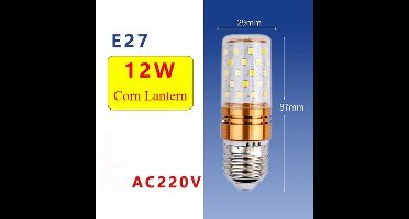 2 X 12W E27 Goud Corn-lampen - LED-lampen, Wit Licht, AC85-265V, 1200LM LED-lampen, Geschikt Voor Binnenverlichting Thuis