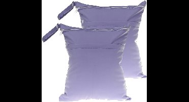 Praktische Set van 2 Waterdichte Luiertassen, 30 x 36 cm, Kleurige Dubbele Wetbag voor Wasbare Luiers, Ideaal voor Reizen en Organisatie van Luiers