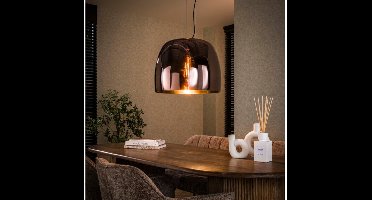 Hanglamp 1L drift XL glass - Copper color glas