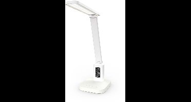Nedis LED Bureaulamp - Wekker functie - Dimbaar - 3 Lichtkleuren - 220 lm - Tafellamp - Wit