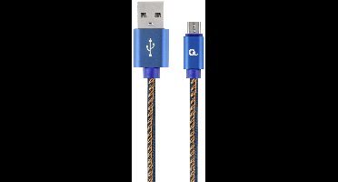 Micro-USB kabel Denim Blue Jeans 2 meter