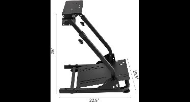 Stuurstandaard - Racing Simulator - Sim Race Stuurstandaard - Racing Wheel Stand - Verstelbaar Inklapbaar – Koolstofstaal - Zwart