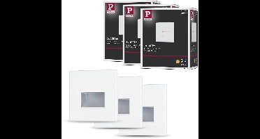 Paulmann Edge LED Wandinbouwlampen Set van 3 – Wit Mat – 2700K Warmwit – 1,2W – 3×50 lm – 230V – Wand- & Trapverlichting