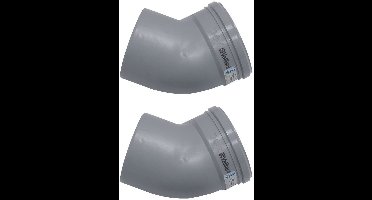 Vaillant Bocht 45 graden (2 st.) voor starre rookgasafvoer DN 130, PP, 0020042766