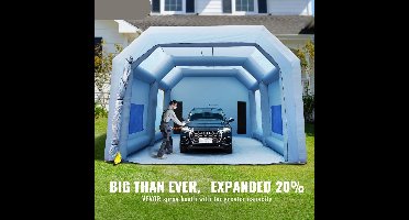 Opblaasbare Spuitcabine - Verfcabine - Verftent - Spray Booth - 6x3x2.5m - met Luchtfilters en Ventilatoren - Mobiele Spuittent - voor Auto's en Meubels