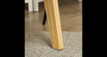 Fauteuil – Relaxstoel – Zithoekstoel – Loungefauteuil – Armstoel – Corduroy Stof – Houten Poten – Crème Kleur