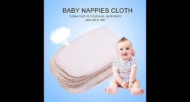 20 Stuks Baby Luiers, Herbruikbare Luiers Stof Luiers Inleggers Geschikt voor Leeftijd van 0 tot 6 Maanden