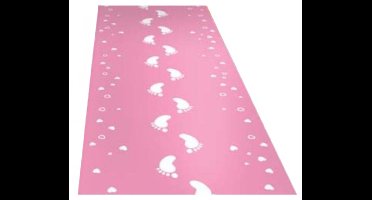Folat Babyshower/kraamfeest loper - roze - papier - 2,5 meter - geboorte jongen
