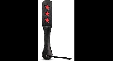 Luxe BDSM Paddle met Sterren – Zwart/Rood – PU Leer – Spanking Accessoire voor Koppels