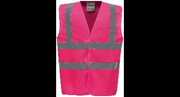 Yoko Signalisatievest met 2 Banden & Bretels YHVW100 - Pink - XXL