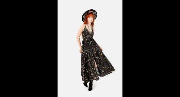 Restyle - Wilderwood Maxi lange jurk - S - Zwart