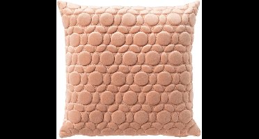 Dutch Decor KAISA - Sierkussen 45x45 cm - 3D - print - effen kleur - Pink Sand - roze - Inclusief binnenkussen - Luxe kussens voor woonkamer & bank