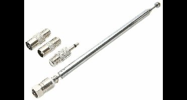 Geschikt voor FM-radioantenne Telescopische FM-antenne F-connector 75 Ohm
