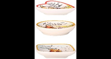 Disney Winnie the Pooh 3pc Multicoloured Ceramic Gift Mini Trinket Tray set