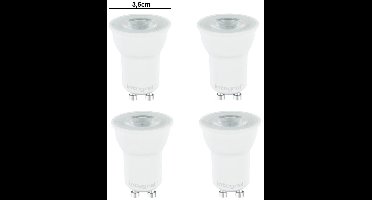 4 stuks | Integral LED PAR11 GU10 2.8W 270lm 2700K 36º Niet-Dimbaar Ø3.5cm | GU10 | Extra Warm Wit | 2.8 watt | 15.000 Branduren