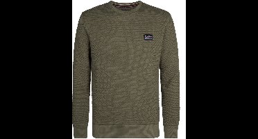 Petrol Industries - Heren Geribde Sweater Gunnison - Groen - Maat XL