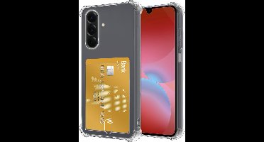 Hoesje - Geschikt voor Samsung Galaxy A26 - Met Pashouder en Kaarthouder - Telefoon Hoes Shockproof - Siliconen Case - Back Cover - Shock Proof - Pasjes Houder - Transparant