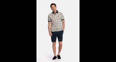 Baileys Dark Sand Standaard korte mouw Modern Fit Print Polo 515228 83