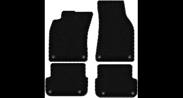 BASIC zwarte veloursmatten voor: Audi A6 C6 FL sedan, stationwagen, avant (2006-2011)