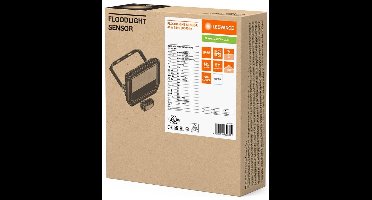 Voordeelpak 5x Ledvance LED Breedstraler Aluminium Zwart 41W 6000lm 100D - 840 Koel Wit | IP65 - Bewegings- en Lichtsensor - Symmetrisch