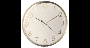 Gerimport Wandklok Claudio - goudkleurig - metaal - D30 cm - klok