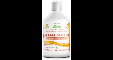 Swedish Nutra Vitamin C + D3 en Zinc - Vloeibaar Veganistisch - Boost jouw immuunsysteem - Voedingssupplement als drank