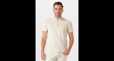 Dstrezzed Dorian Zip Polo Polo's & T-shirts Heren - Polo shirt - Creme - Maat XL