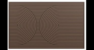 MD Entree - Deurmat - Ribmat - Curves - Archy - Taupe - 80 x 120 cm - 100% PET