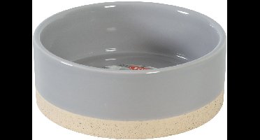 Keramieken Voerbak ZOLUX Olaria - Ronde Anti-Slipbodem - 14 cm, 450 ml, Grijs