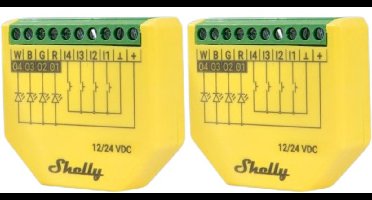 SHELLY LED-Lichtcontroller Plus RGBW, PM, BT, WiFi, inbouw, geel, 2 stuks